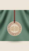 Engraved ceramic keepsake ornament