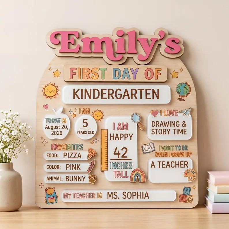 Reusable Personalized First & Last Day of School Board