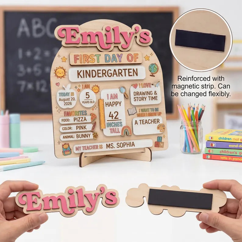 Reusable Personalized First & Last Day of School Board