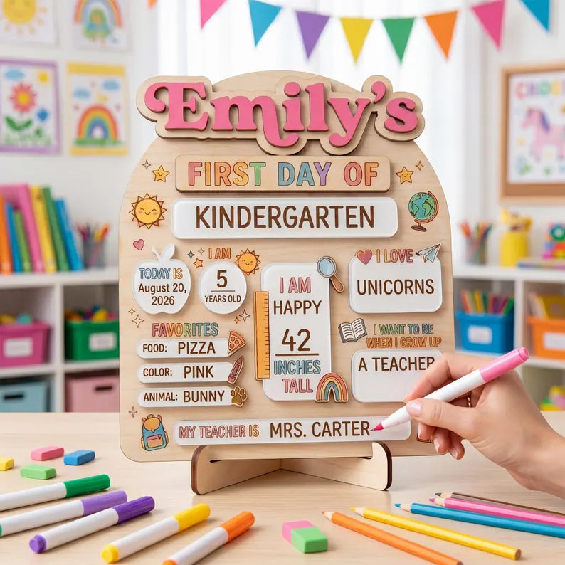 Reusable Personalized First & Last Day of School Board