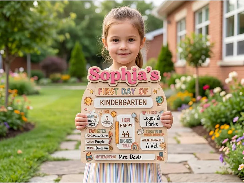 Reusable Personalized First & Last Day of School Board