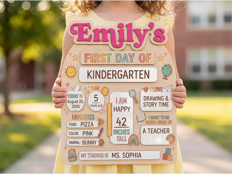 Reusable Personalized First & Last Day of School Board
